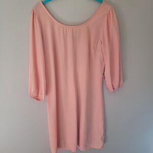 Tobi 3/4 Sleeve Peach Mini Dress